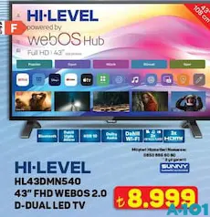 Hİ-LEVEL HL43DMN540 43 İNÇ FHD WEBOS 2.0 D-DUAL LED TV AKILLI TELEVİZYON